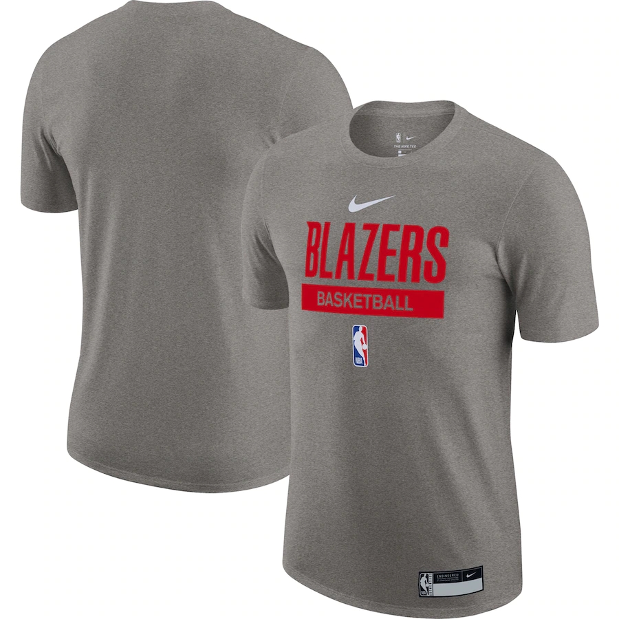 Men's Portland Trail Blazers Grey 2022/23 Legend On-Court Practice Performance T-Shirt